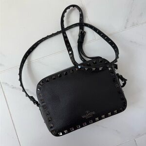Valentino Black Studded Crossbody Bag
